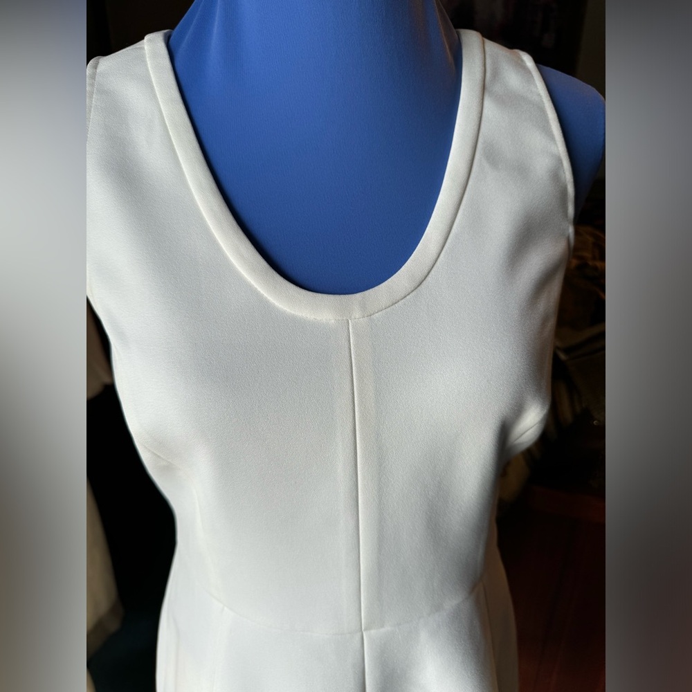 J Crew Ivory Scoop Neck Sleeveless Sheath Knee Length Dress Size 4 NWT - Picture 4 of 8